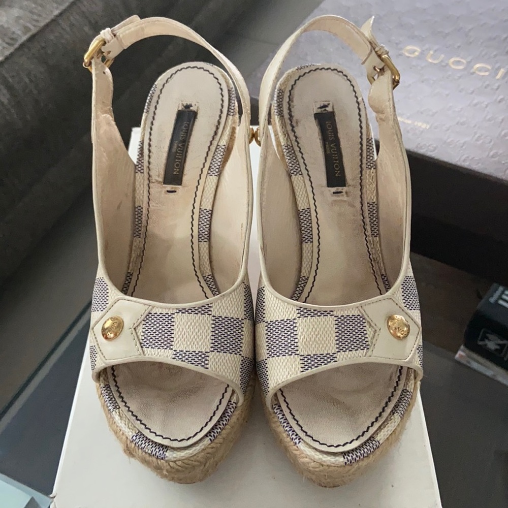 Used Louis Vuitton sling backs